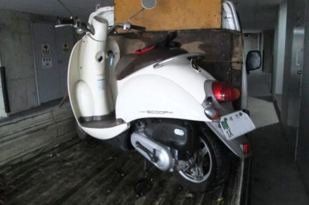 鹿児島市荒田でのバイク・原付スクーター廃車無料回収サービス事例