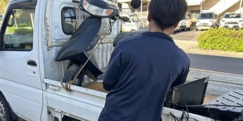 【原付きの廃車】鹿児島市吉野町・武岡でのスクーター・家電無料回収事例｜新生活の不用品整理